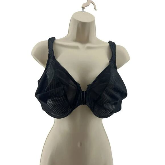 Vintage Playtex Body Language Black Underwire Front Closure Bra 42D 4342 - Picture 1 of 6